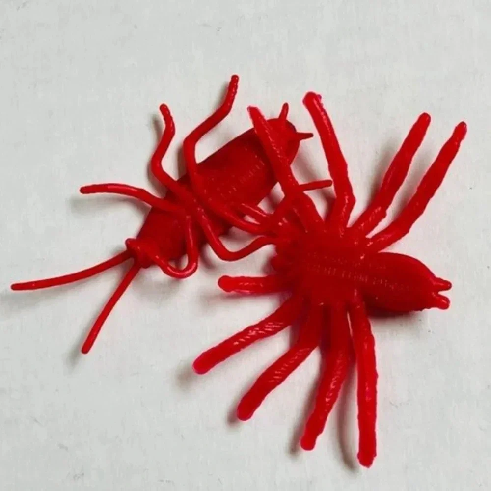 Insects Bugs Animal Figure Red Lady Bug Spider Grasshopper 2 Inch 6 Pieces